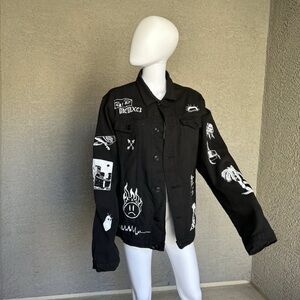 Rue21 Black Graphic Jacket